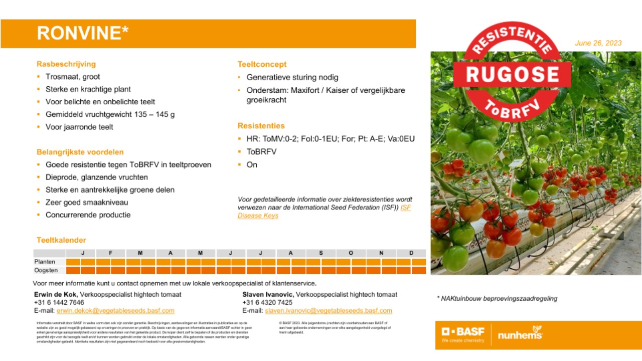 BASF Nunhems | Variety proFILE BASF Nunhems | Variety proFILE